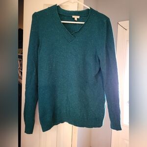 Talbots  teal blue sweater sz petite medium